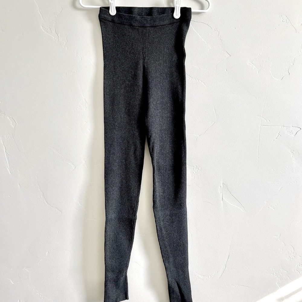 Victoria’s Secret Ribbed Winter Leggings in Charcoal